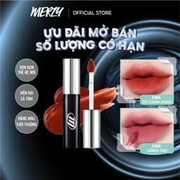 Thumbnail Son Kem Lì, Mịn Mượt Nhẹ Môi, Bền Màu Merzy Cyber Mellow Tint 4g 1