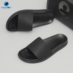 Thumbnail Dép nam quai ngang Da cao cấp SMARTMEN DC-11 Đen 3