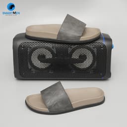 Thumbnail Dép nam quai ngang Da cao cấp SMARTMEN DC-12 Xám 3