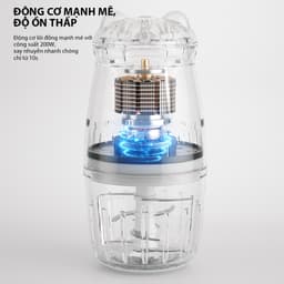 Thumbnail Samono Máy xay thực phẩm mini đa năng, 6 lưỡi dao, dung tích 300ml, công suất 200w, xay nhuyễn cho bé 4