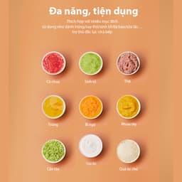 Thumbnail Samono Máy xay thực phẩm mini đa năng, 6 lưỡi dao, dung tích 300ml, công suất 200w, xay nhuyễn cho bé 3