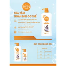 Thumbnail Sữa tắm ngăn mùi cơ thể Bondy Care, sữa tắm ngăn mùi lưu hương thơm tự nhiên Z0902 650g - Lixco Việt Nam 2