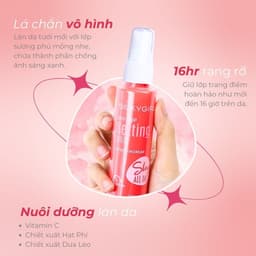 Thumbnail Xịt Giữ Lớp Trang Điểm Lâu Trôi Silkygirl Makeup Setting Spray - Super Longwear 70ml 1