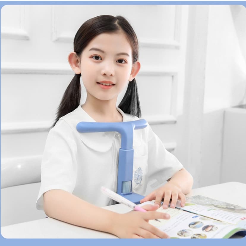 Ảnh Dụng Cụ Đỡ Cằm Chống Cận Thị, Chống Gù Lưng Cho Bé Cao Cấp ECO, Giá Chống Cận An Toàn Cho Trẻ Em 4-15 Tuổi Hãng Amalife 4
