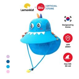 Thumbnail Mũ chống nắng cho bé Hàn Quốc Lemonkid, vành rộng, UPF 2000+, họa tiết 3D đáng yêu, hàng chính hãng 1