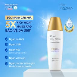 Thumbnail COMBO 2 Sữa chống nắng hằng ngày dưỡng trắng Sunplay Skin Aqua Clear White SPF 50+, PA++++ 25g - Eco Vietnam 2