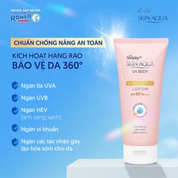 Thumbnail Combo chống nắng, kiềm dầu cho mặt và dưỡng thể trắng mịn Sunplay Skin Aqua (Clear White 25g + Body Lotion 150g) 3