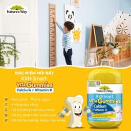 Thumbnail Kẹo Dẻo Vi Chất Cho Bé Nature’s Way Kids Smart Vita Gummies Calcium + Vitamin D, Kẹo Cao Hỗ Trợ Phát Triển Chiều Cao 60v 3