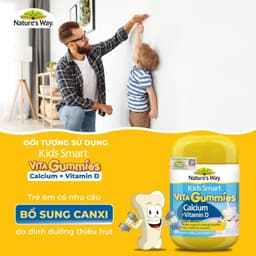 Thumbnail Kẹo Dẻo Vi Chất Cho Bé Nature’s Way Kids Smart Vita Gummies Calcium + Vitamin D, Kẹo Cao Hỗ Trợ Phát Triển Chiều Cao 60v 4