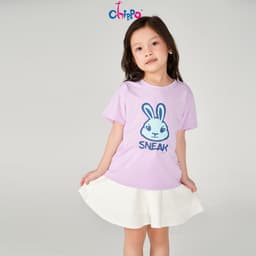Thumbnail Áo phông cộc tay cho bé gái CHIPPO chất liệu cotton thoáng mát cho bé 3 tuổi đên 10 tuổi (13-34Kg) 1