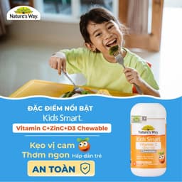 Thumbnail Viên Nhai Nature’s Way Kids Smart Vitamin C+ZinC+D3 Chewable Tablets Bổ Sung Vitamin Cho Bé Phát Triển Toàn Diện 75 Viên 3