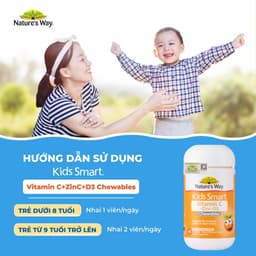 Thumbnail Viên Nhai Nature’s Way Kids Smart Vitamin C+ZinC+D3 Chewable Tablets Bổ Sung Vitamin Cho Bé Phát Triển Toàn Diện 75 Viên 2