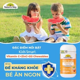 Thumbnail Viên Nhai Nature’s Way Kids Smart Vitamin C+ZinC+D3 Chewable Tablets Bổ Sung Vitamin Cho Bé Phát Triển Toàn Diện 75 Viên 1