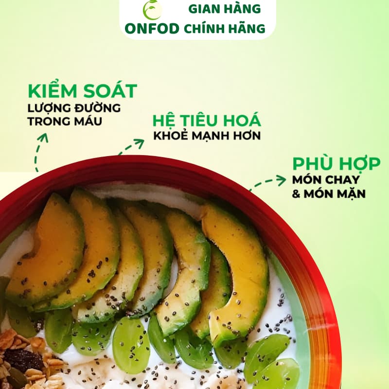 Ảnh Hạt chia Úc hữu cơ nhập khẩu ONFOD organic ăn kiêng giảm cân healthy thực dưỡng eat clean gói 500g 4
