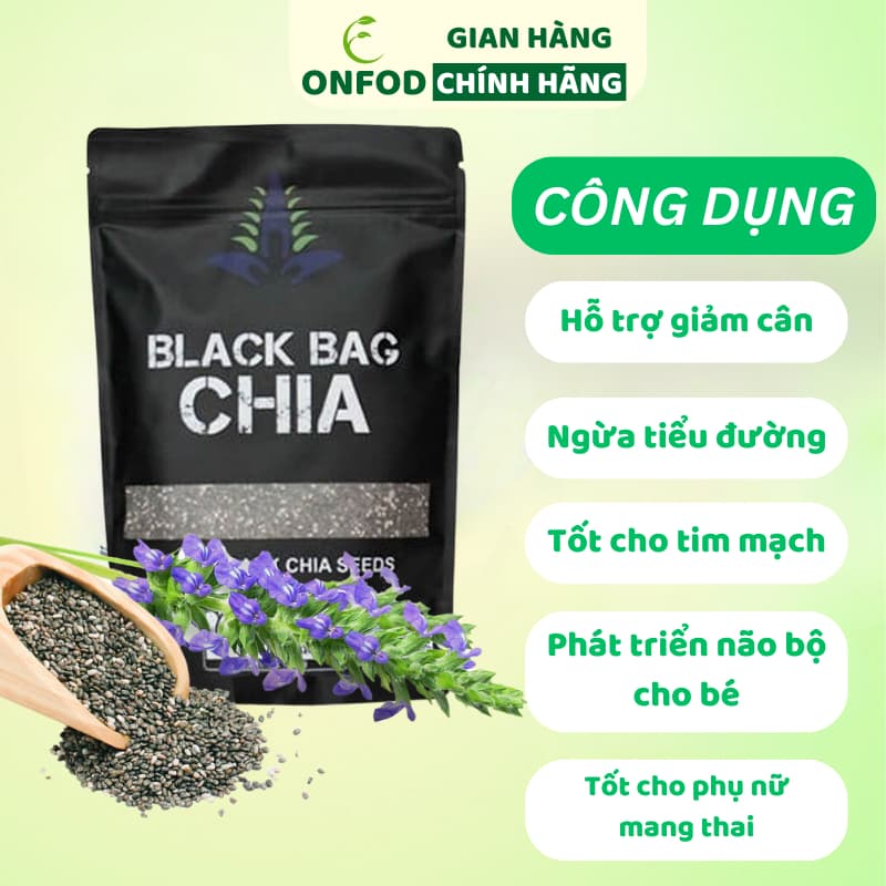 Ảnh Hạt chia Úc hữu cơ nhập khẩu ONFOD organic ăn kiêng giảm cân healthy thực dưỡng eat clean gói 500g 2