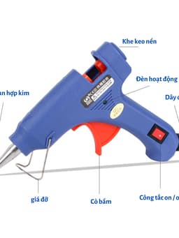 Thumbnail Combo máy bắn keo nến silicone 20w và 10 cây keo nến,súng bắn keo cầm tay nhỏ gọn cực tiện lợi 3