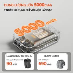 Thumbnail Máy Massage Đầu Gối BUMAS M6 Pro - Nâng Cấp Giữ Ấm - Massage Mạnh Mẽ Hơn - Thời Gian Sử Dụng Lâu Hơn 3