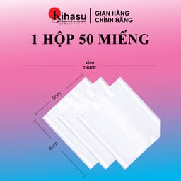Thumbnail Bông tẩy trang Kihasu 100% cotton 3 lớp mềm mại làm sạch bụi bẩn, lớp trang điểm, an toàn cho mọi loại da 2