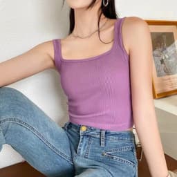 Thumbnail Áo bra 2 dây bản vừa áo bra 2 dây chất thun gân In So Of cao cấp cổ vuông hách dáng dễ mix đồ silive_official 1