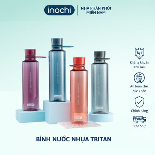 Ảnh Bình nước nhựa tritan INOCHI, bình nước cho bé, không hôi nhựa, chịu nhiệt an toàn, có tay cầm dễ di chuyển. 1