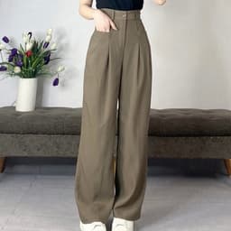 Thumbnail Quần công sở nữ ống suông túi ngang , chất chéo Ruby cao cấp EMIX Quansuong258/P1K10.11 1