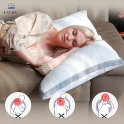 Thumbnail Gối cong Pharmedoc bông mút đàn hồi nâng đỡ cổ, giảm đau HANAKO Phong Cách Quý Tộc Châu Âu 4