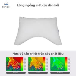 Thumbnail Gối cong Pharmedoc bông mút đàn hồi nâng đỡ cổ, giảm đau HANAKO Phong Cách Quý Tộc Châu Âu 3