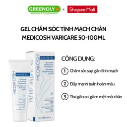 Thumbnail Kem Bôi Giãn Tĩnh Mạch Medicosh Varicare chăm sóc suy giãn tĩnh mạch, giúp đàn hồi tĩnh mạch Gel 50ml/100ml 2