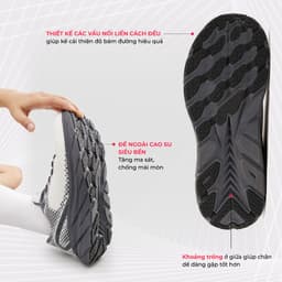 Thumbnail DELTA Giày Chạy Bộ Running Light X Shock-Abs 3.0 Tối Ưu Cho chạy Địa Hình Và Tập Luyện Nhẹ RN003U1 3