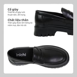 Thumbnail Giày da chunky loafer công sở thời trang INICHI G1229 da lì đế chunky thời trang 3