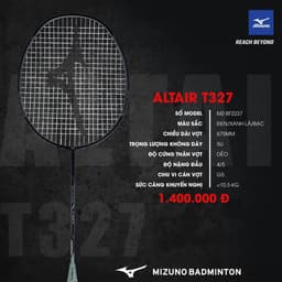 Thumbnail Vợt cầu lông Mizuno Altair T327 chính hãng, 5U (KHUNG VỢT) 1