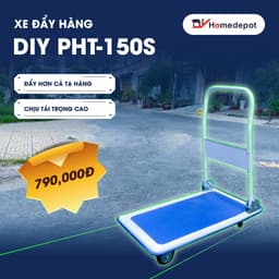 Thumbnail Xe đẩy hàng 4 bánh gấp gọn DIY PHT-150S tải trọng 150kg - hàng chính hãng - tiêu chuẩn chất lượng Châu Âu 3