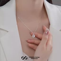 Thumbnail Dây chuyền bạc KYDOPAL đính đá cao cấp trang sức bạc nữ sang trọng 925 - PAL9B4C4 3