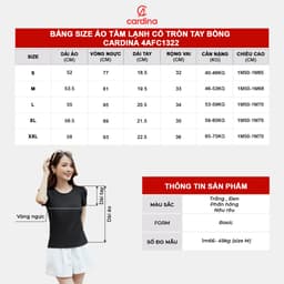Thumbnail Áo thun nữ CARDINA chất liệu tăm lạnh kiểu dáng nhẹ nhàng thoải mái thời trang hiện đại trẻ trung 4AFC13 5AFC13 3