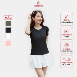 Thumbnail Áo thun nữ CARDINA chất liệu tăm lạnh kiểu dáng nhẹ nhàng thoải mái thời trang hiện đại trẻ trung 4AFC13 5AFC13 1