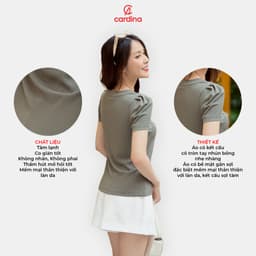 Thumbnail Áo thun nữ CARDINA chất liệu tăm lạnh kiểu dáng nhẹ nhàng thoải mái thời trang hiện đại trẻ trung 4AFC13 5AFC13 2