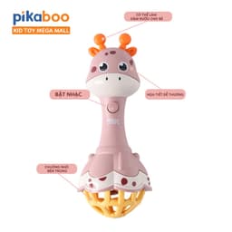 Thumbnail Đồ chơi xúc xắc hươu cao cổ kèm gặm nướu phát nhạc vui nhộn Pikaboo chất liệu nhựa ABS an toàn 2