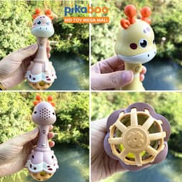 Thumbnail Đồ chơi xúc xắc hươu cao cổ kèm gặm nướu phát nhạc vui nhộn Pikaboo chất liệu nhựa ABS an toàn 3