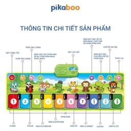 Thumbnail Đồ chơi âm nhạc thảm nhạc Piano Pikaboo, bộ sản phẩm giáo dục sớm giúp bé làm quen với âm nhạc 4