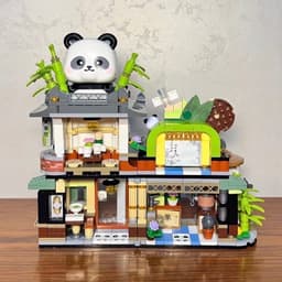 Thumbnail Bộ lắp ráp LOZ mini mô hình nhà Gấu Trúc sáng tạo 1