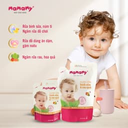 Thumbnail Nước rửa bình sữa Mamamy an toàn cho bé, rửa được rau củ quả thành phần thiên nhiên, an toàn chai/túi 600ml 3