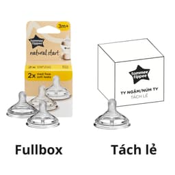 Thumbnail Núm Ty Silicon Siêu Mềm Tự Nhiên Cho Bé Tommee Tippee Natural Start Medium Flow 3-6 tháng (Vỉ đôi, tách lẻ) 2