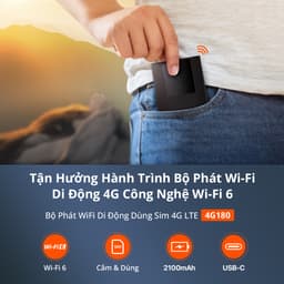 Thumbnail Bộ Phát Wifi Tenda 4G LTE 4G180 Công Nghệ Wifi 6 - Hàng Chính Hãng 3
