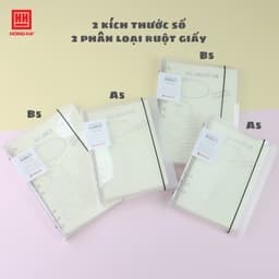 Thumbnail Sổ còng bìa nhựa trong 200 trang Subject Hồng Hà định lượng 100gsm kích thước A5/B5 1