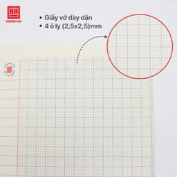 Thumbnail Vở 4 ô ly 80 trang School Ếch Cốm Hồng Hà định lượng 100gsm - 0600 4