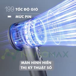 Thumbnail Quạt Mini Cầm Tay Tốc Độ Cao NANOMAX GF02 Màn Hình Kỹ Thuật Số Động Cơ Không Chổi Than Tốc Độ Gió Cao Pin Dung Lượng Lớn 4