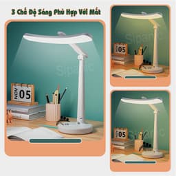 Thumbnail Đèn học để bàn, Sipanic tích điện - Pin 4000mAh, cảm ứng 3 chế độ ánh sáng chống cận thị bảo vệ mắt 2