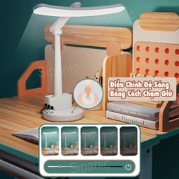 Thumbnail Đèn học để bàn, Sipanic tích điện - Pin 4000mAh, cảm ứng 3 chế độ ánh sáng chống cận thị bảo vệ mắt 3