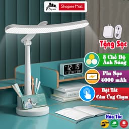 Thumbnail Đèn học để bàn, Sipanic tích điện - Pin 4000mAh, cảm ứng 3 chế độ ánh sáng chống cận thị bảo vệ mắt 1