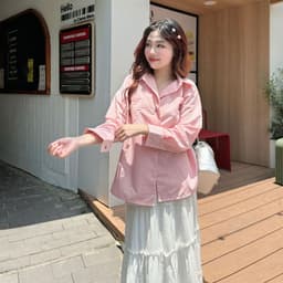 Thumbnail Áo Sơ Mi Oversize Thời Trang Nữ Thân Lệch Tay Dài Gago GA4756 3